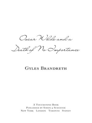 [The Oscar Wilde Murder Mysteries 01] • Oscar Wilde and a Death of No Importance